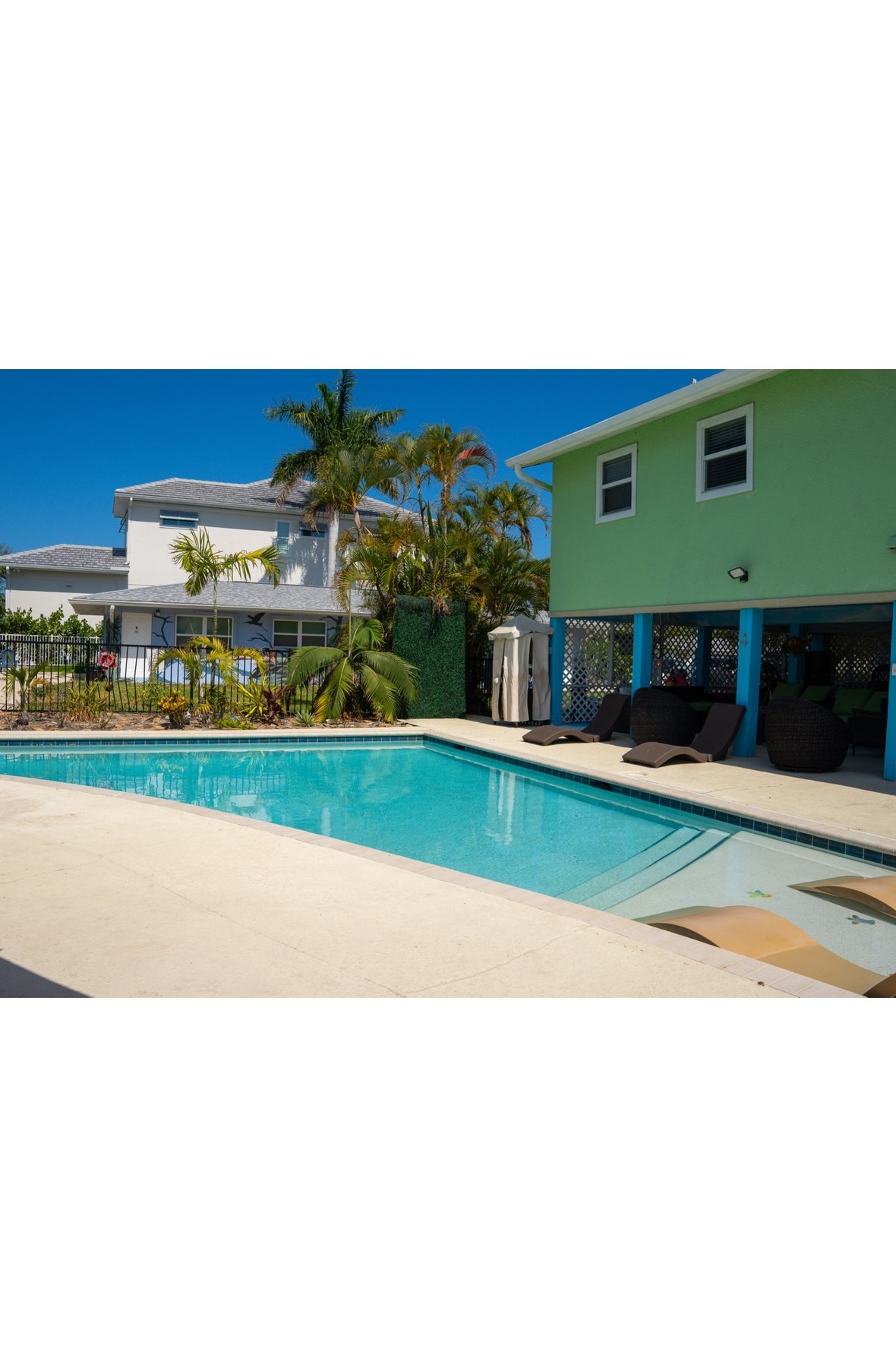 Heated saltwater pool